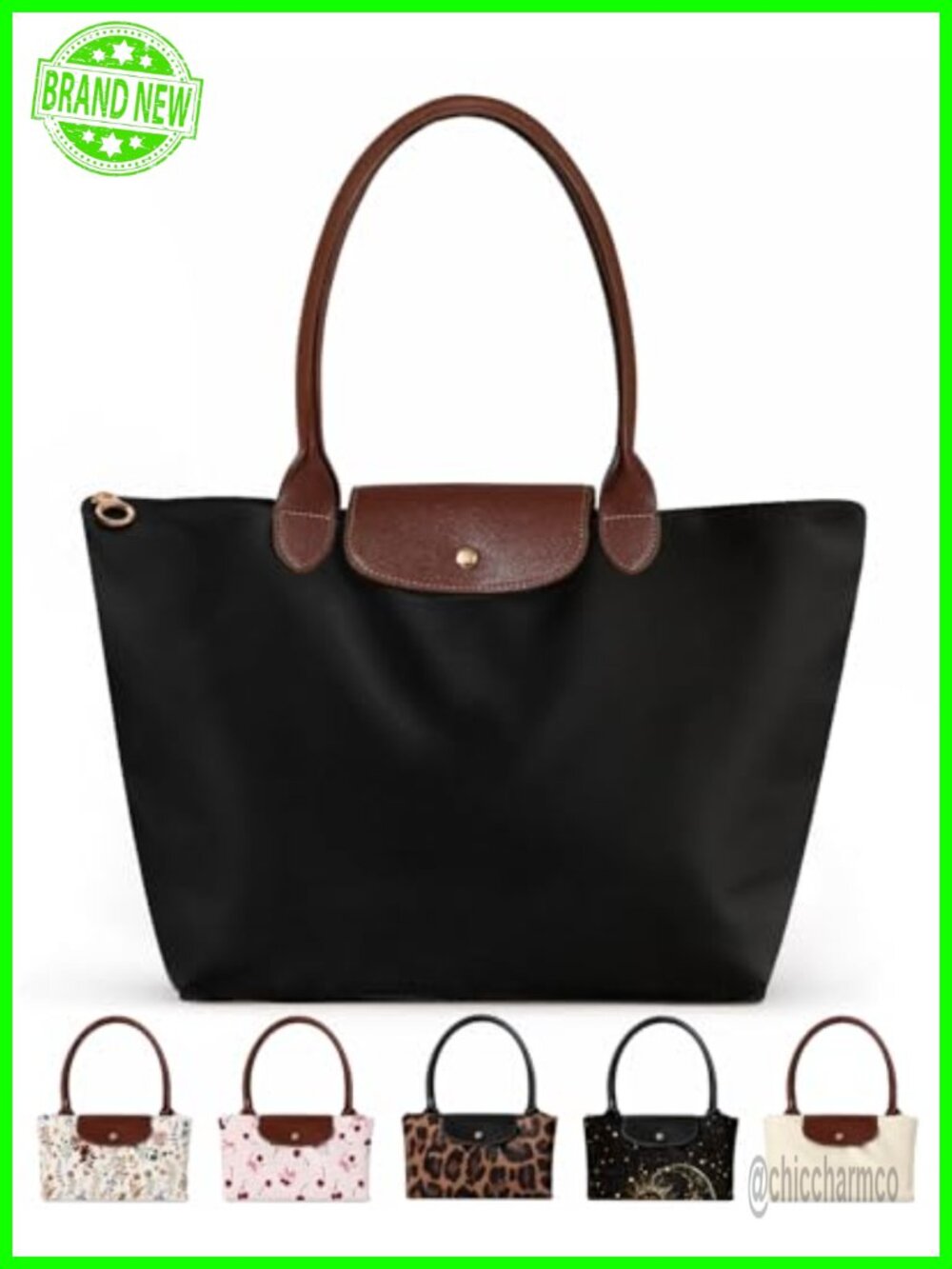 Miss Adola Nylon Tote Bag for Women Lightweight Waterproof Fits 16-Inch Laptop